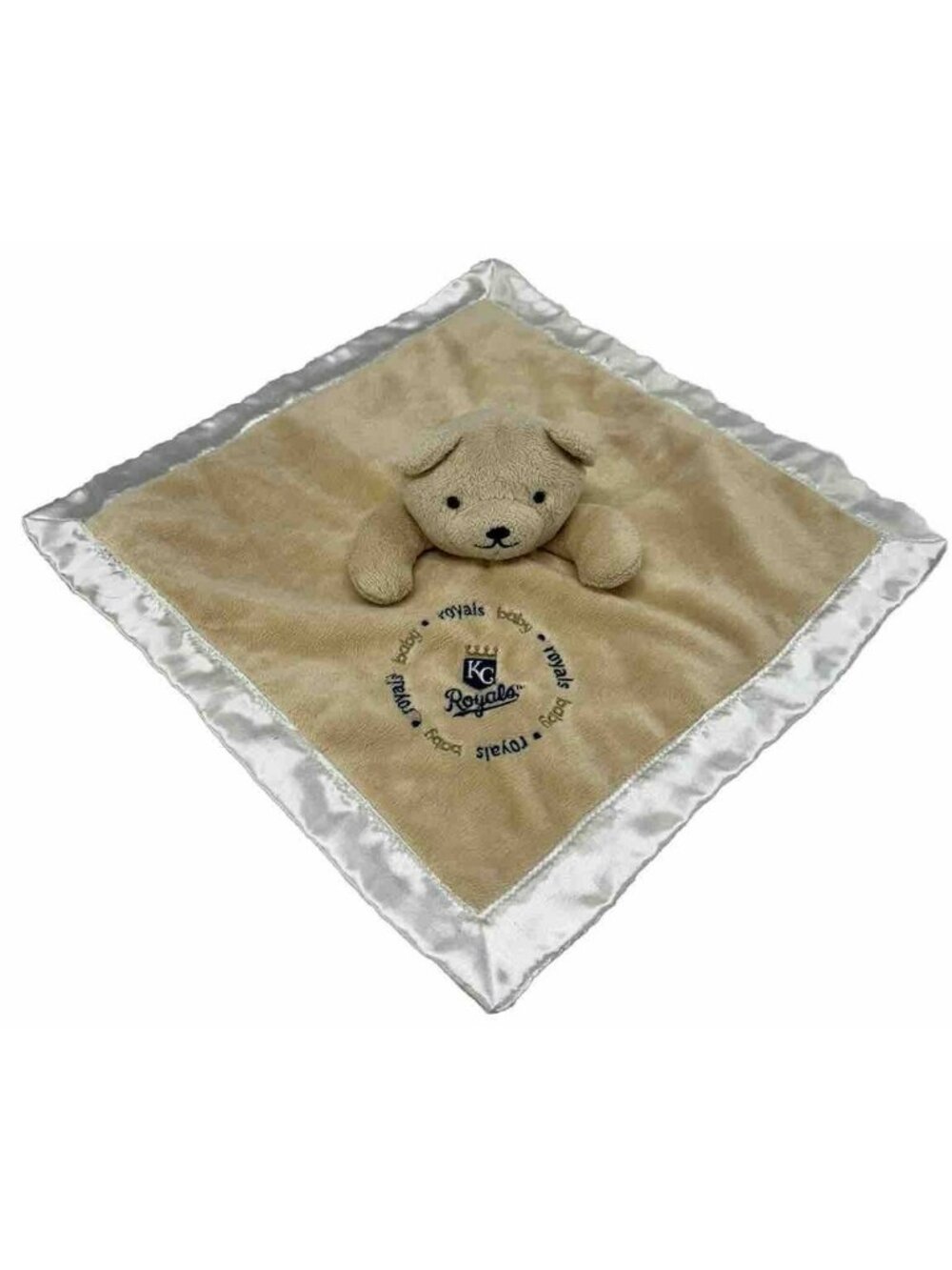 Baby Fanatic Kansas City Royals Brown Teddy Bear Plush Lovey Security Blanket